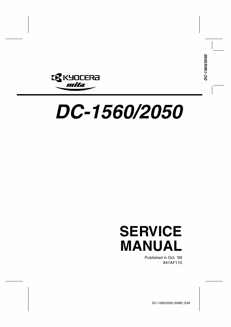 KYOCERA Copier DC-1560 2050 Parts and Service Manual-1